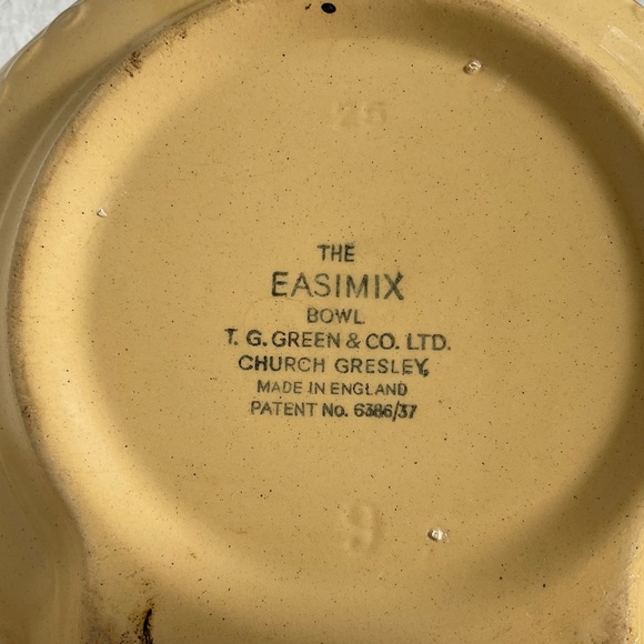 Vintage The Easimix Bowl Green Dot Gripstand Mixing Bowl 12” - Picture 15 of 16